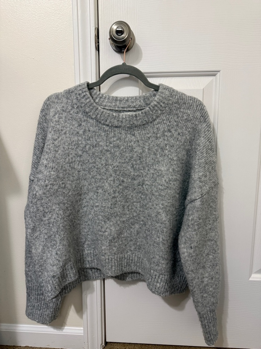 Abercrombie & Fitch Heather Gray Crewneck Sweater